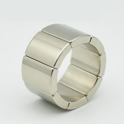 Industrial Magnet NdFeB Magnet Arc OR18xIR14x45degxT20 mm N42H Motor Magnet For Permanent Generators Wind Turbine Neodymium Rotor Segment